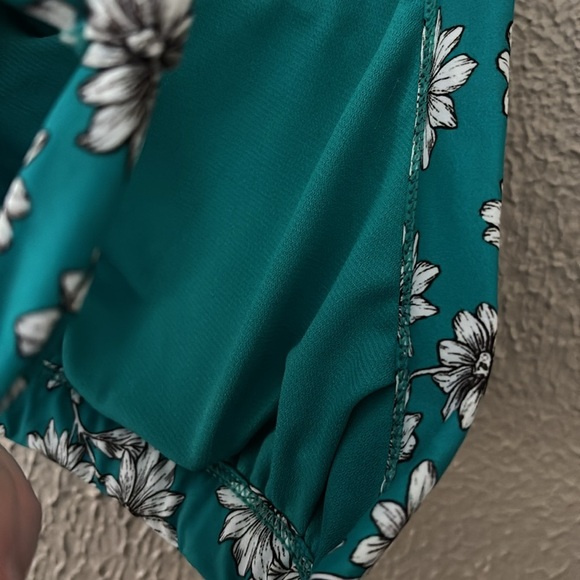 Women’s Sandflower Bikini Top, Teal Daisy Print, Large NWT - Picture 7 of 7